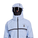 Whitespace 3L Performance Snowboard Jacket 2024 - A light blue snowboard jacket with a black zipper and logo on the chest.