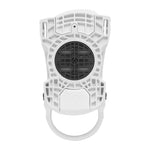 Arbor Spruce Snowboard Binding 2025 - White snowboard binding with black straps and buckles.