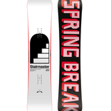 CAPiTA Spring Break Stairmaster 2026 - A black snowboard with a white and red logo on top of a staircase design.