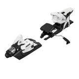 Armada Strive 14 Ski Binding - A black and white ski binding with a clear plastic cover over the toe piece.