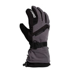 Swany Women's X-Over Glove - A pair of gloves with a black palm and grey back, featuring a strap across the wrist.