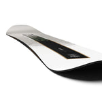 Salomon Sight Snowboard 2026 - A white snowboard with a black graphic featuring green and gray shapes, set against a light gray background.