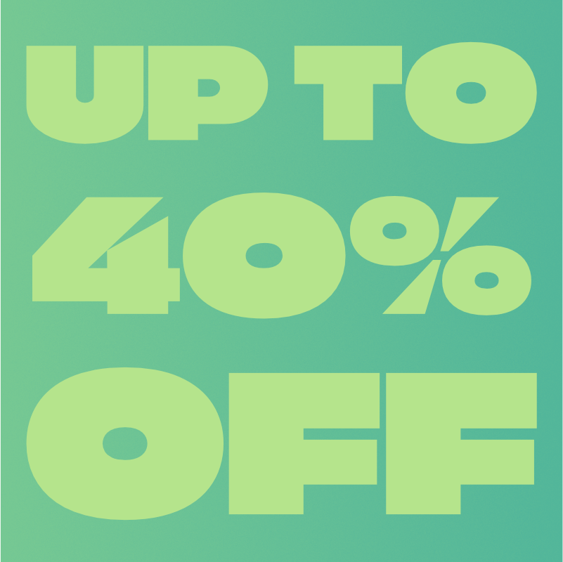 Save Up To 40%