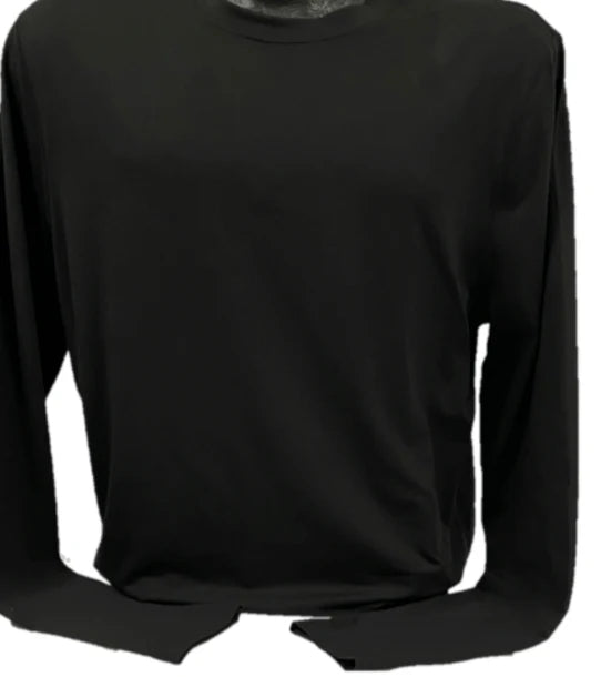 Treviso Merino Wool Top Base Layer - This top is a solid black color with no visible patterns or textures.