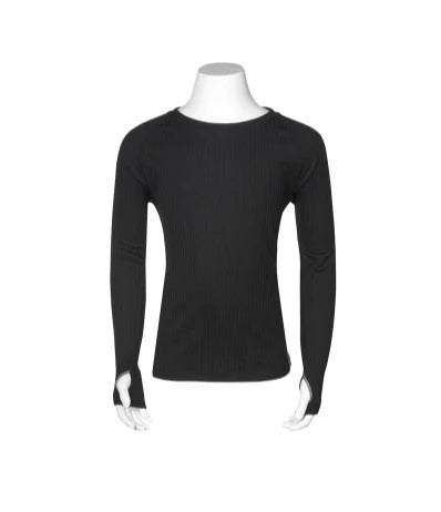 Treviso Juniors Poly Blend Base Layer 2020 - Top - This top is a solid black color with no visible patterns or textures.