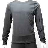 Treviso Juniors Tek Poly Base Layer 2022 - Top - The top is dark gray with a subtle grid pattern and a crew neck.
