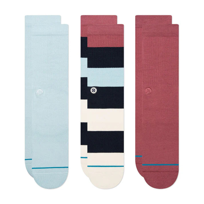 Senders 3 Pack C Sock - A light blue sock with a small white logo on top and a thin teal line at the bottom.