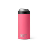 Yeti Rambler 12 oz. Colster Slim Can Insulator - A slim can insulator with a silver lid and a solid gray body.
