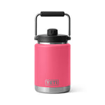 Yeti Rambler Half Gallon Jug - A large, insulated jug with a screw-top lid and handle on top.