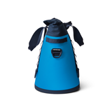 Yeti Hopper M30 2.0 Soft Cooler - A blue cooler with a black handle and zipper, featuring a white logo on the front.