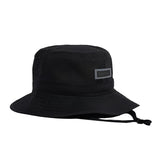 SPACKLER BOONIE HAT 2023 - A black hat with a wide brim and adjustable strap at the back.