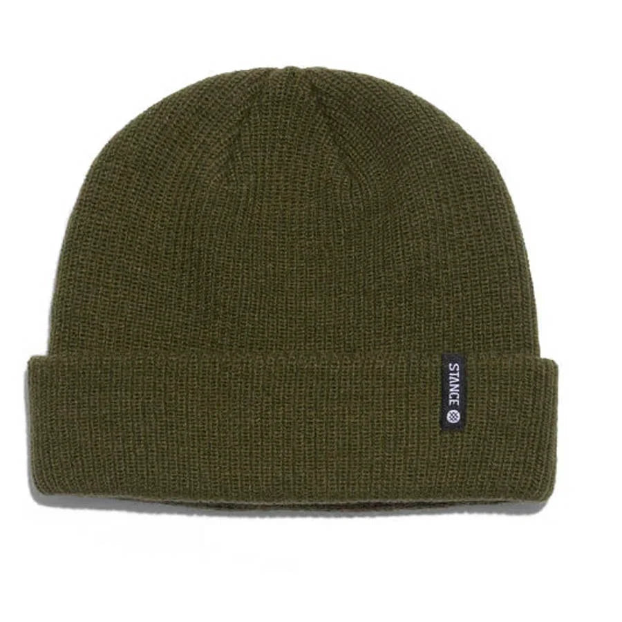 Stance Icon 2 Beanie 2024 - A dark green beanie with a small white logo on the front.