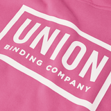 Union Team Hoodie - A pink hoodie with a white logo on the chest featuring a stylized "U" and "T".