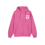 Union Team Hoodie - A pink hoodie with a white logo on the left chest area.