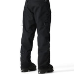 Women’s black cargo pants, full length with side cargo pockets