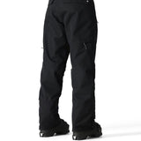 Women’s black cargo pants, full length with side cargo pockets