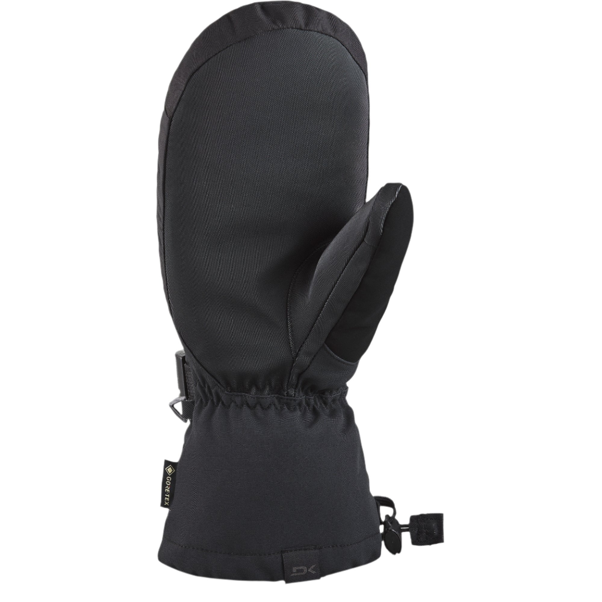 Dakine Titan Gore-Tex Mitt 2025 - A black mitt with a textured pattern and a strap on the wrist, featuring a prominent "Gore-Tex" logo in white letters.