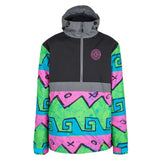 Airblaster Trenchover Half Zip Shell Jacket 2025 - A black jacket with a zippered front and two chest pockets, featuring a logo on the left breast.