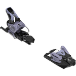 Salomon Strive 12 Grip Walk Ski Bindings - A pair of black ski bindings with silver hardware and a gray logo on the top plate.