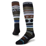 Top Trail Sb Sock 2022 - A pair of brown, green, white and blue socks with a patterned design.