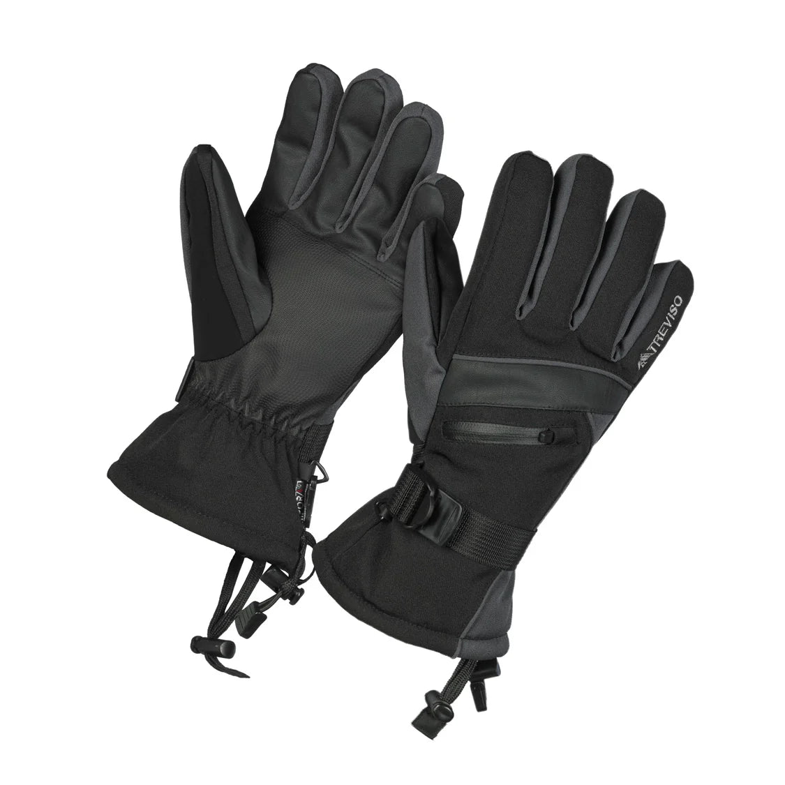 Treviso Junior Blaze Glove 2022 - A pair of black gloves with a textured palm and thumb, featuring a small logo on the wrist strap.