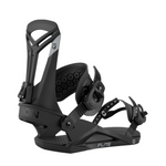 Union Flite Snowboard Binding - Black snowboard bindings with a sleek, modern design and silver hardware.