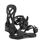 Union Flite Pro Snowboard Binding - Black snowboard bindings with a geometric pattern on the straps and buckles.