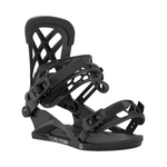 Union Flite Pro Snowboard Binding 2026 - A black snowboard binding with a geometric pattern on the straps and a circular logo on the baseplate.