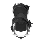 Union Flite Snowboard Binding 2026 - A black snowboard binding with a white baseplate and silver screws.