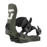Union Force - A dark green snowboard binding with a white logo on the strap.