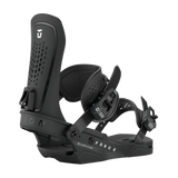 Union Force - Black snowboard binding with white logo on top of buckles.