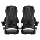 Union Force Snowboard Binding - Black snowboard bindings with silver buckles.