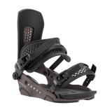 Union Force - Black snowboard binding with a brown baseplate and black straps.