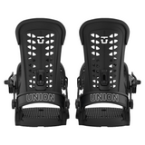 Union Force Classic Snowboard Bindings 2026 - Black snowboard bindings with white lettering and a black strap.