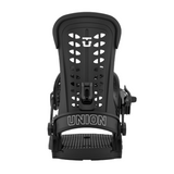 Union Force Classic Snowboard Bindings 2026 - Black snowboard bindings with a rectangular metal buckle and white lettering on the strap.