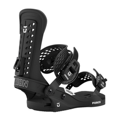 Union Force Classic Snowboard Bindings - Black snowboard bindings with white lettering and logos.