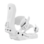 Union Force - White snowboard binding with black buckles and straps.