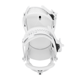 Union Force Snowboard Binding - White snowboard bindings with black buckles and straps.