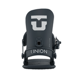 Union Women's Legacy Snowboard Binding 2026 - A black snowboard binding with a large white "U" logo on top and a small circular hole in the middle.