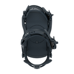 Union Women's Legacy Snowboard Binding - A black snowboard binding with a textured pattern on the baseplate and straps, viewed from above.