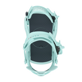 Union Women's Legacy Snowboard Binding - A mint green snowboard binding with a black textured strap and silver screws.