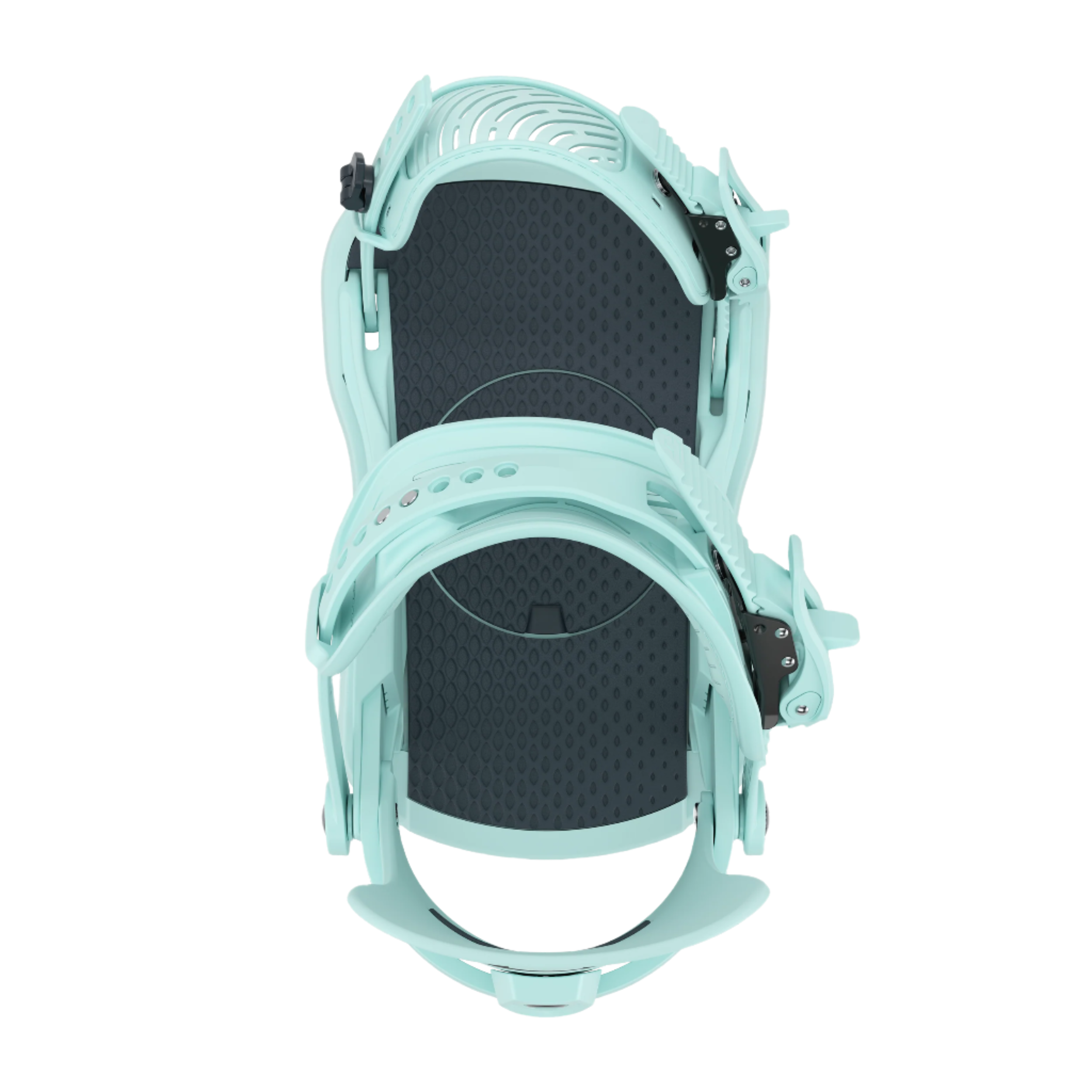 Union Women's Legacy Snowboard Binding - A mint green snowboard binding with a black textured strap and silver screws.