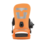 Union Strata Snowboard Bindings 2026 - A pair of snowboard bindings with a sleek, modern design and silver buckles.