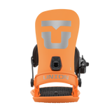 Union Strata Snowboard Bindings 2026 - A pair of snowboard bindings with a sleek, modern design and silver buckles.