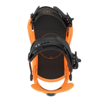 Union Strata Snowboard Bindings 2026 - A black snowboard binding with a circular logo on the top strap and silver screws.