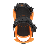 Union Strata Snowboard Bindings 2026 - A black snowboard binding with a circular logo on the top strap and silver screws.