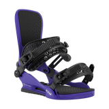 Union STR Snowboard Bindings - 2026 snowboard bindings with black straps and buckles on a white background.