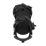 Union Women's Trilogy Classic Snowboard Binding - A black snowboard binding with a textured pattern on the straps and buckles, set against a white background.
