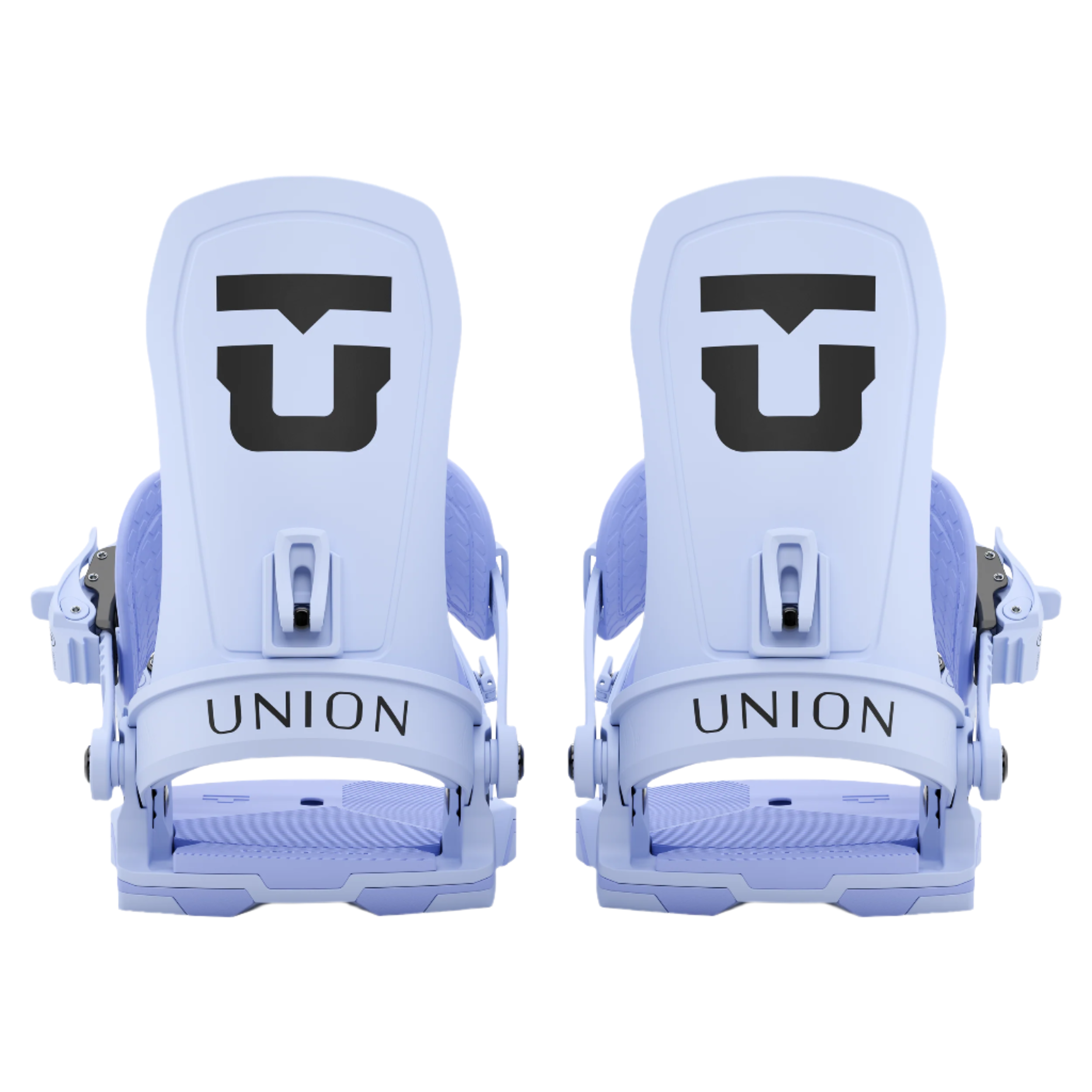 Union Women's Trilogy Snowboard Binding - A light blue snowboard binding with a black logo on top and a textured footbed.