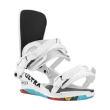 Union Ultra Snowboard Bindings 2026 - White bindings with black straps on a white background.